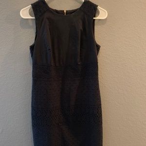 Ann Taylor Navy Eyelet Dress sz 0